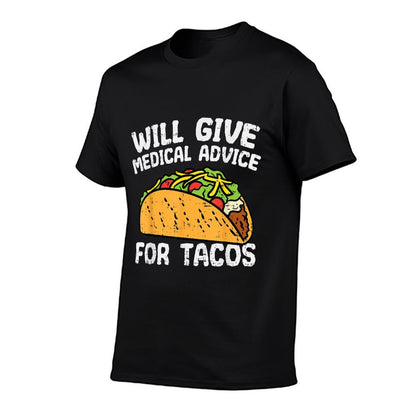 Medical Advice For Tacos Mexican Cinco De Mayo Doctor Nurse  Ribbed Collar T-Shirt