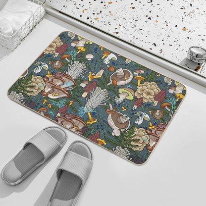 Mushroom Forest  Easy Maintenance Bath Mat