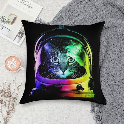 Astronaut Cat Soft Durable Construction Throw Pillow