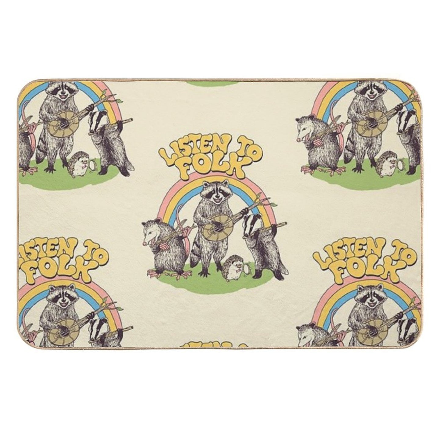 Listen To Folk  Odorless Bath Mat