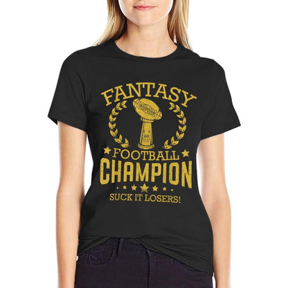 Fantasy Football Funny Champ Champion Draft 2019  Cotton T-Shirt