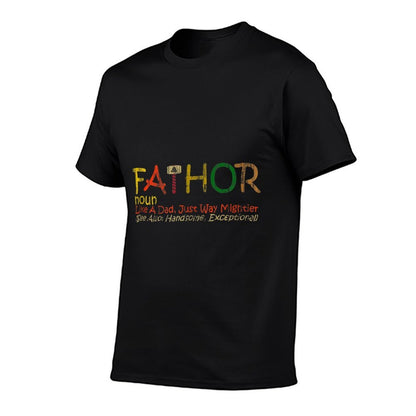 Funny Fathers Gifts, Fa-Thor Like Dad Just Way Mightier  Lightweight T-Shirt