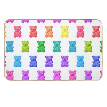 Rainbow Gummy Bears  Absorbent Bath Mat