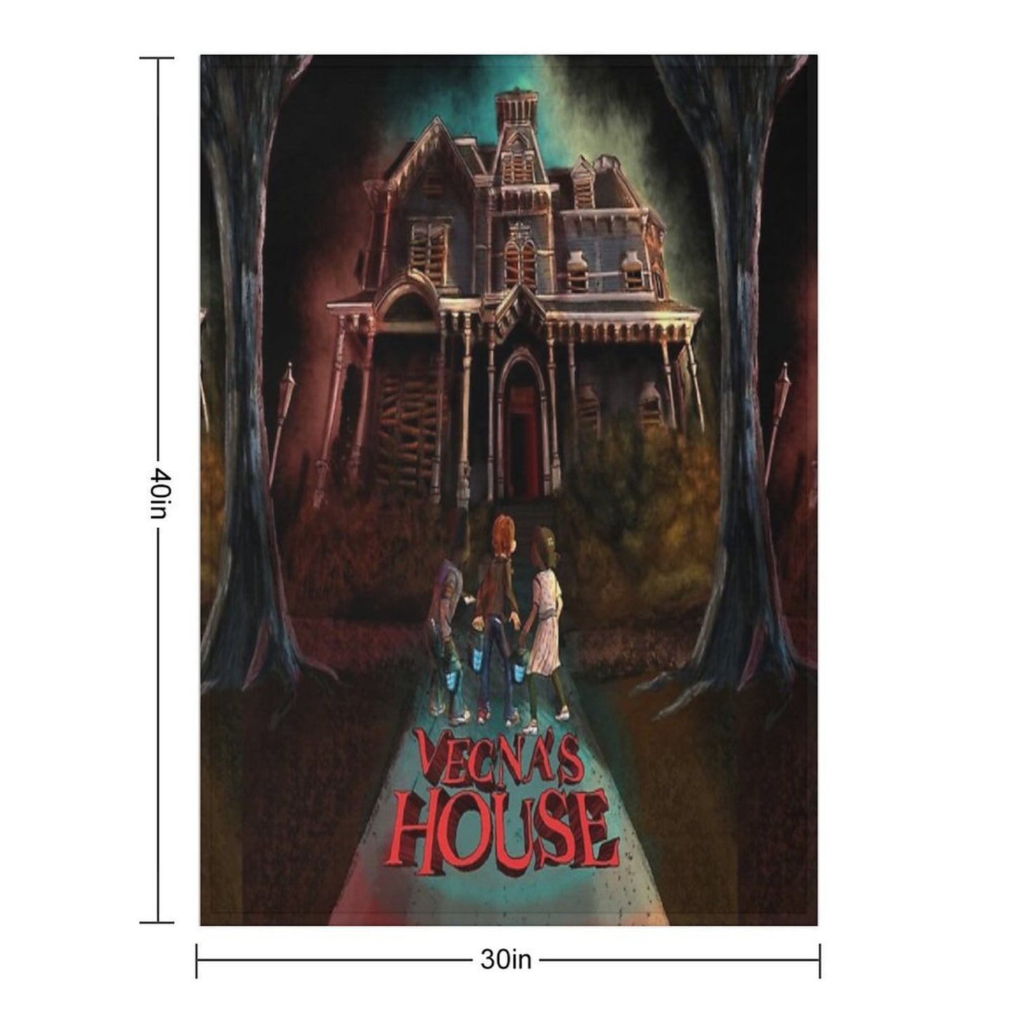 Vecna House (Monster House Parody) - Stranger Things Machine-washable Throw Blanket