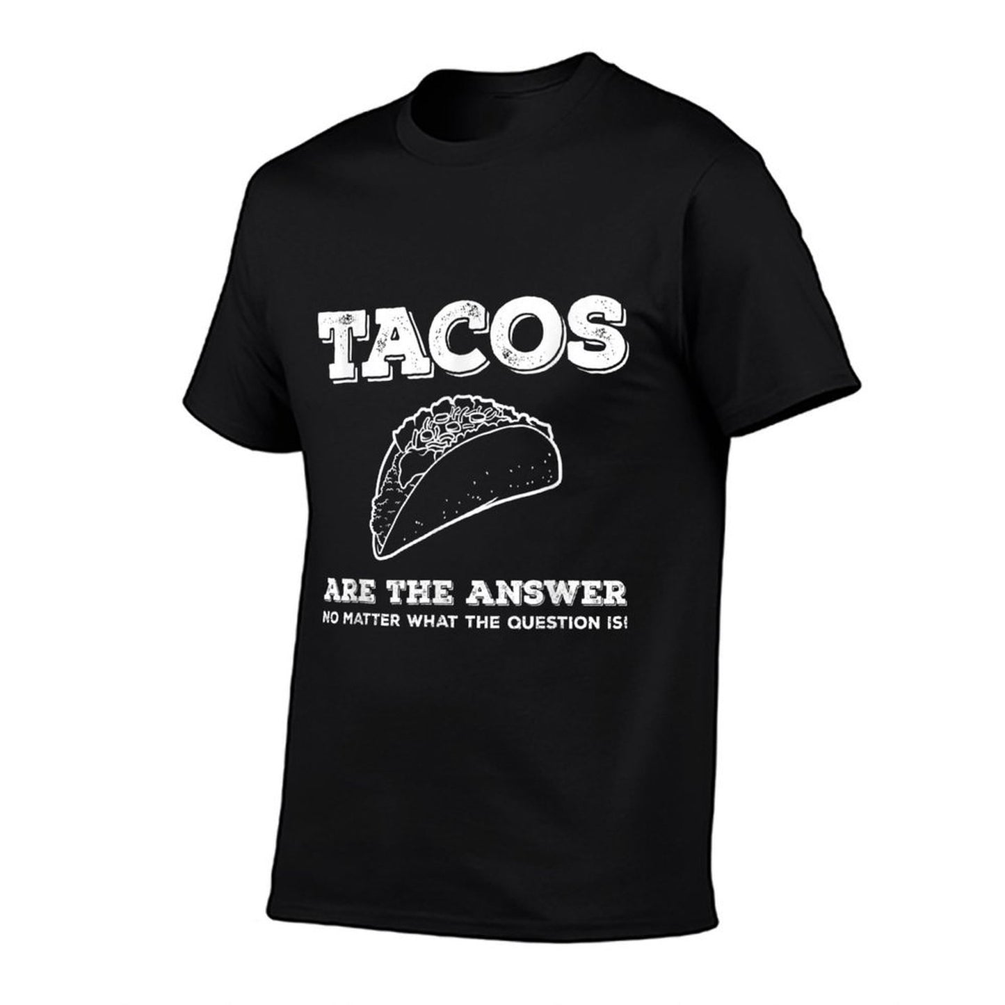 Tacos Are The Answer Funny Saying Taco Lover Gift  Oversized Silhouette T-Shirt