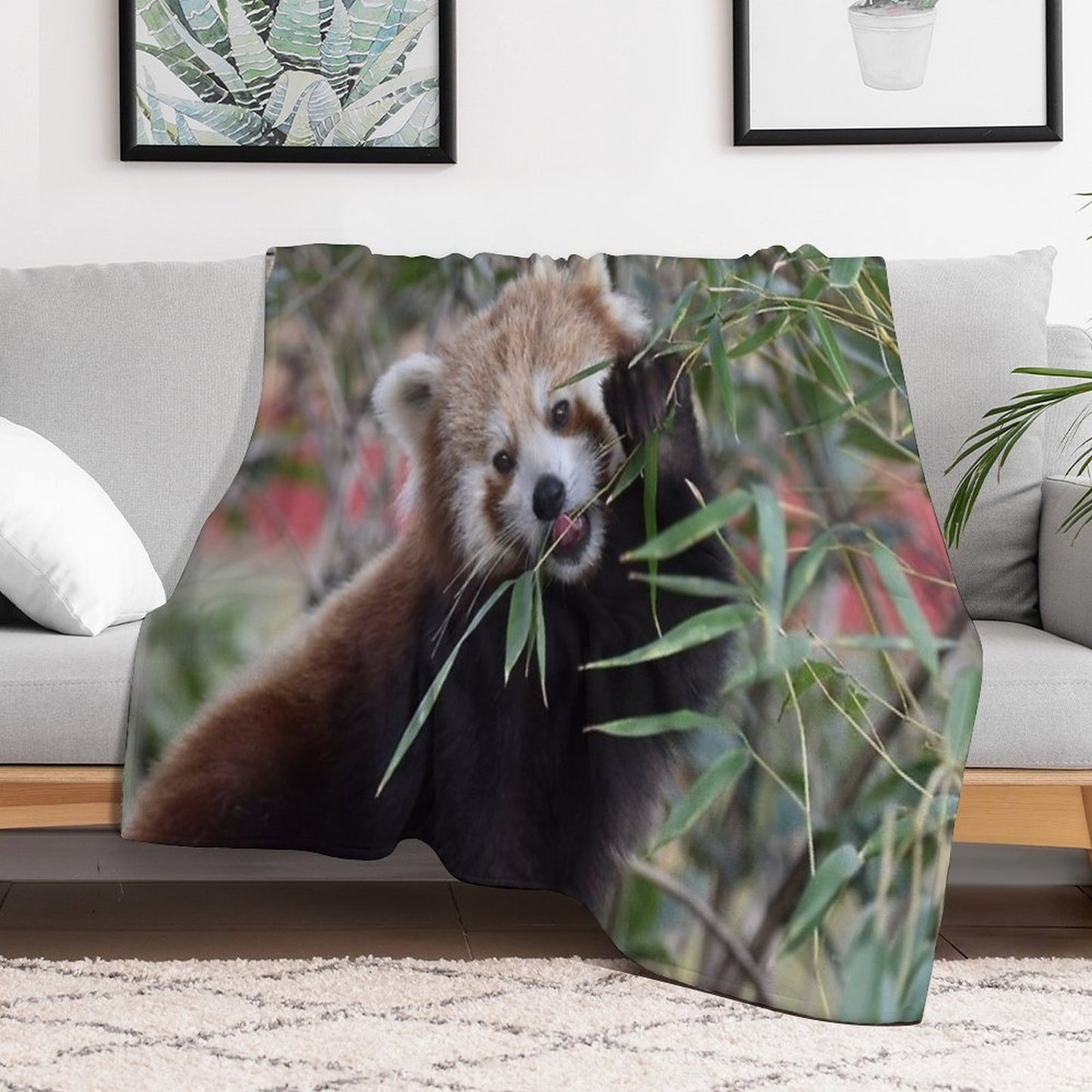 Red Panda 2 Machine-washable Throw Blanket