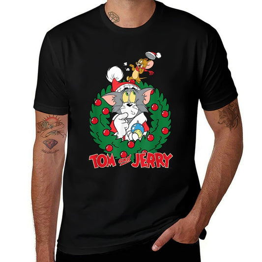 Tom  Jerry Christmas  Eco-friendly Material T-Shirt
