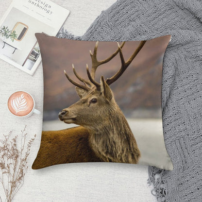 Autumnal Stag Soft Warmth Comfort Throw Pillow