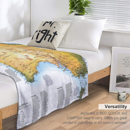 Australia Map  Map Of Australia  Australia Travel Map Versatility Throw Blanket