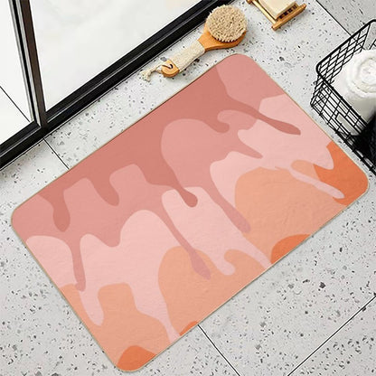 Pink And Orange Splatters  Slip-Resistant Bath Mat