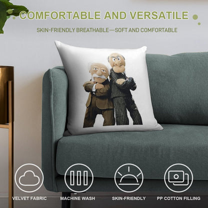 Statler And Waldorf Soft Gift Ready Throw Pillow