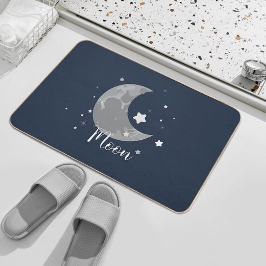 Moon Illustration  Long-Lasting Bath Mat