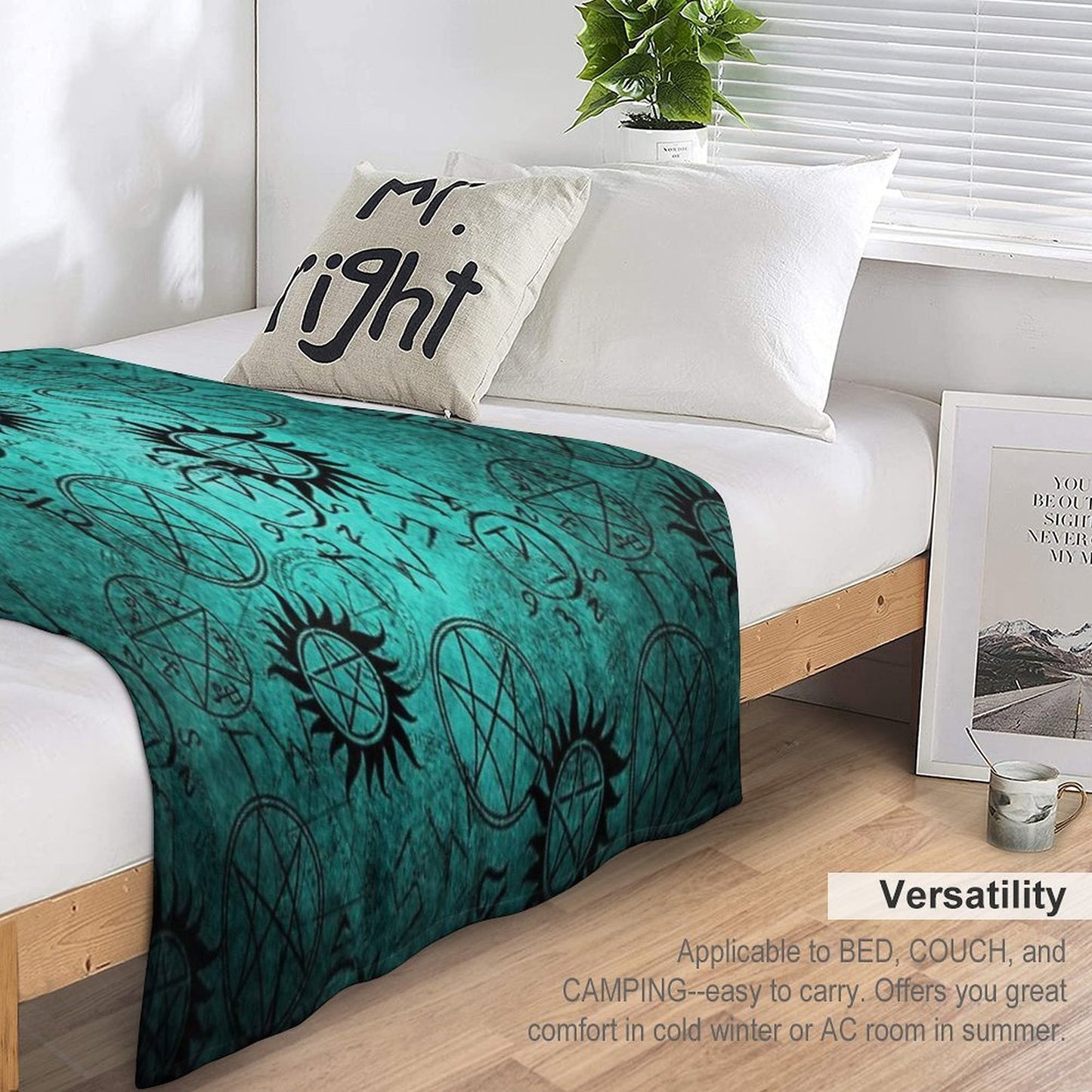 Supernatural Teal Shrink-resistant Throw Blanket