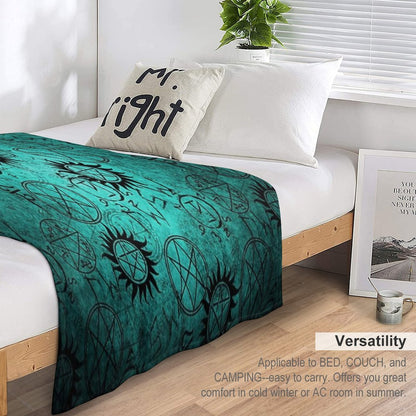Supernatural Teal Shrink-resistant Throw Blanket