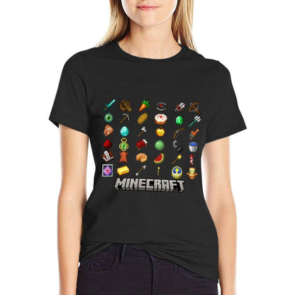 Minecraft Items Textbook  Summer-ready Fabric T-Shirt