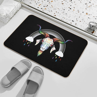 Rainbow Goat  Pet-Safe Bath Mat