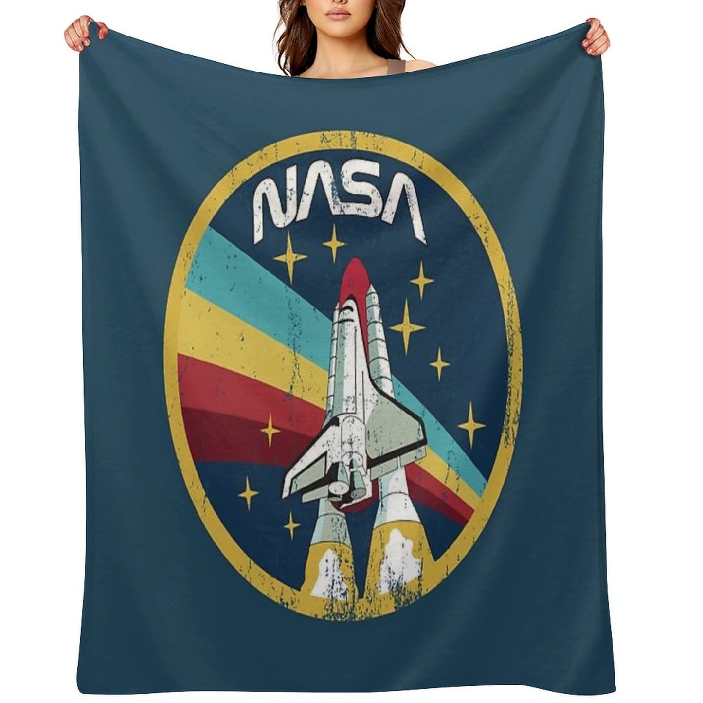 NASA Vintage Emblem All-season Throw Blanket