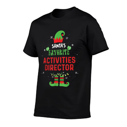 Santas Favorite Activities Director Christmas Xmas Gift  Moisture-wicking T-Shirt