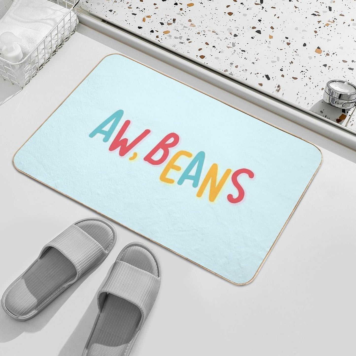 Aw, Beans  Anti-Trip Bath Mat