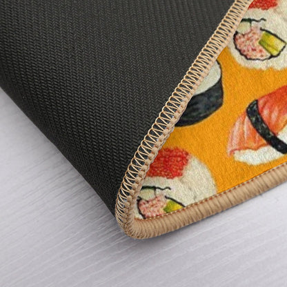 Sushi Pattern - Orange  Odorless Bath Mat