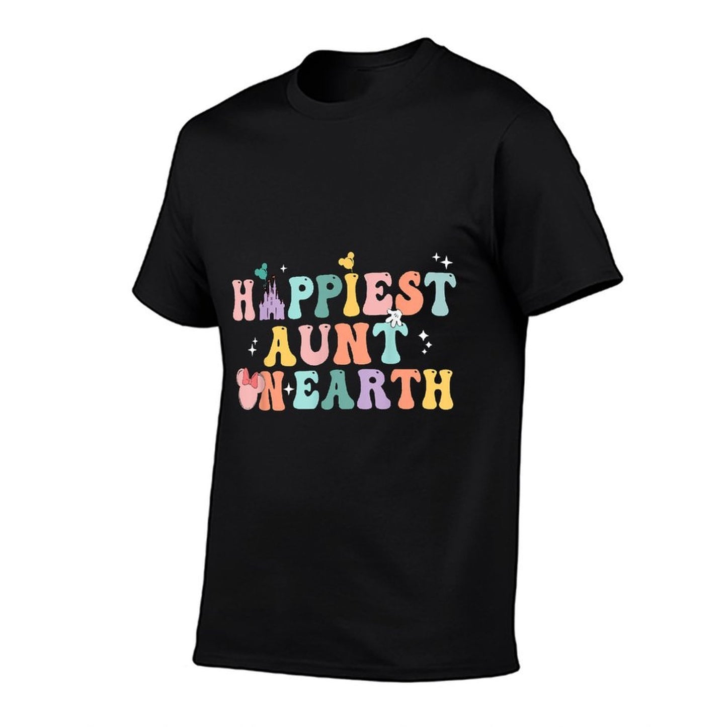 Groovy Happiest Aunt On Earth  Summer-ready Fabric T-Shirt