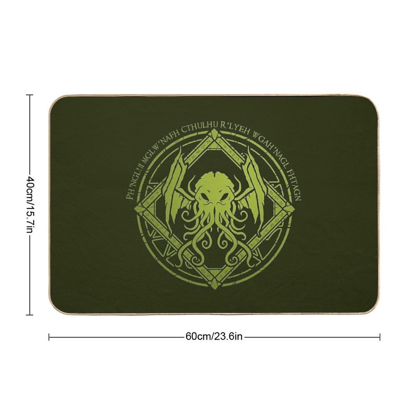 Cthulhu - Lovecraft - Chant Design  Non-Slip Bath Mat