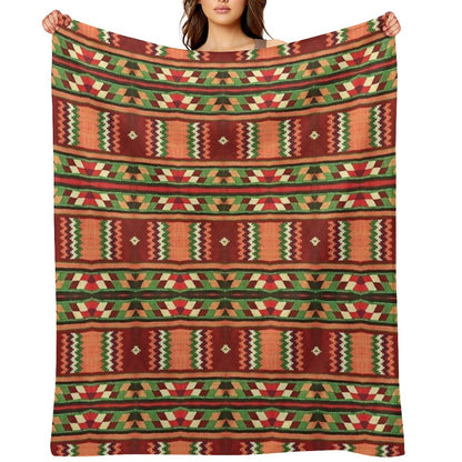 Bohemian Kilim Christmas Pattern Durable Throw Blanket