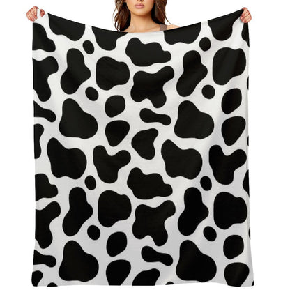 Cow Pattern Eco-conscious Throw Blanket