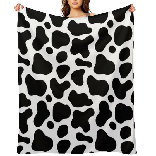 Cow Pattern Eco-conscious Throw Blanket