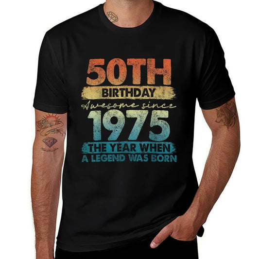 50 Year Old Gifts Vintage 1975 Limited Edition 50th Birthday  Durable T-Shirt