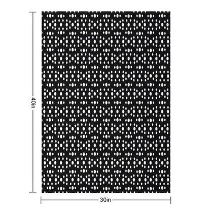 Geometric Dotted Line Pattern No.6 Black And White Gift-ready Throw Blanket