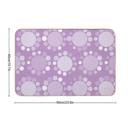 Big Little Dots Purple Monochromatic  Repositionable Bath Mat