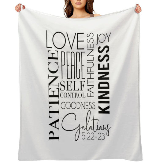 Fruits of The Spirit - Galatians 522-23 Eco-conscious Throw Blanket
