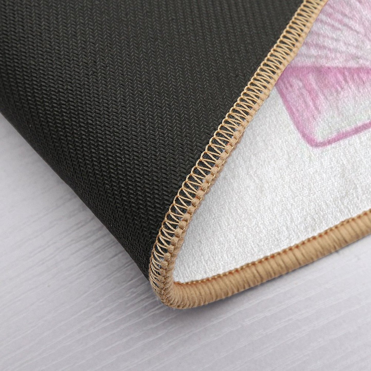 Pink Sea Scallop Shell Sketch  Toxin-Free Bath Mat