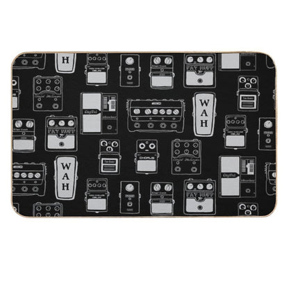 Guitar Pedals Recording Studio Engineer Guitarist Gear Foot Effect Pedals Music Illustration Mug Sticker T-Shirt Etc... Durable Bath Mat