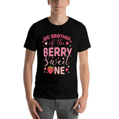 Big Brother Of The Berry Sweet One Strawberry First Birthday  Moisture-wicking T-Shirt