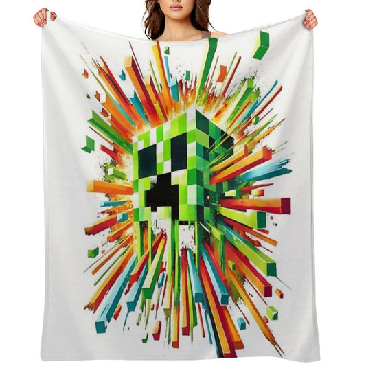 Minecraft Creeper Retro Comfort Throw Blanket