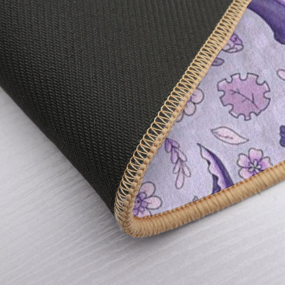 Floral Speckled Axolotl Pattern - Winter Edition  Absorbent Bath Mat