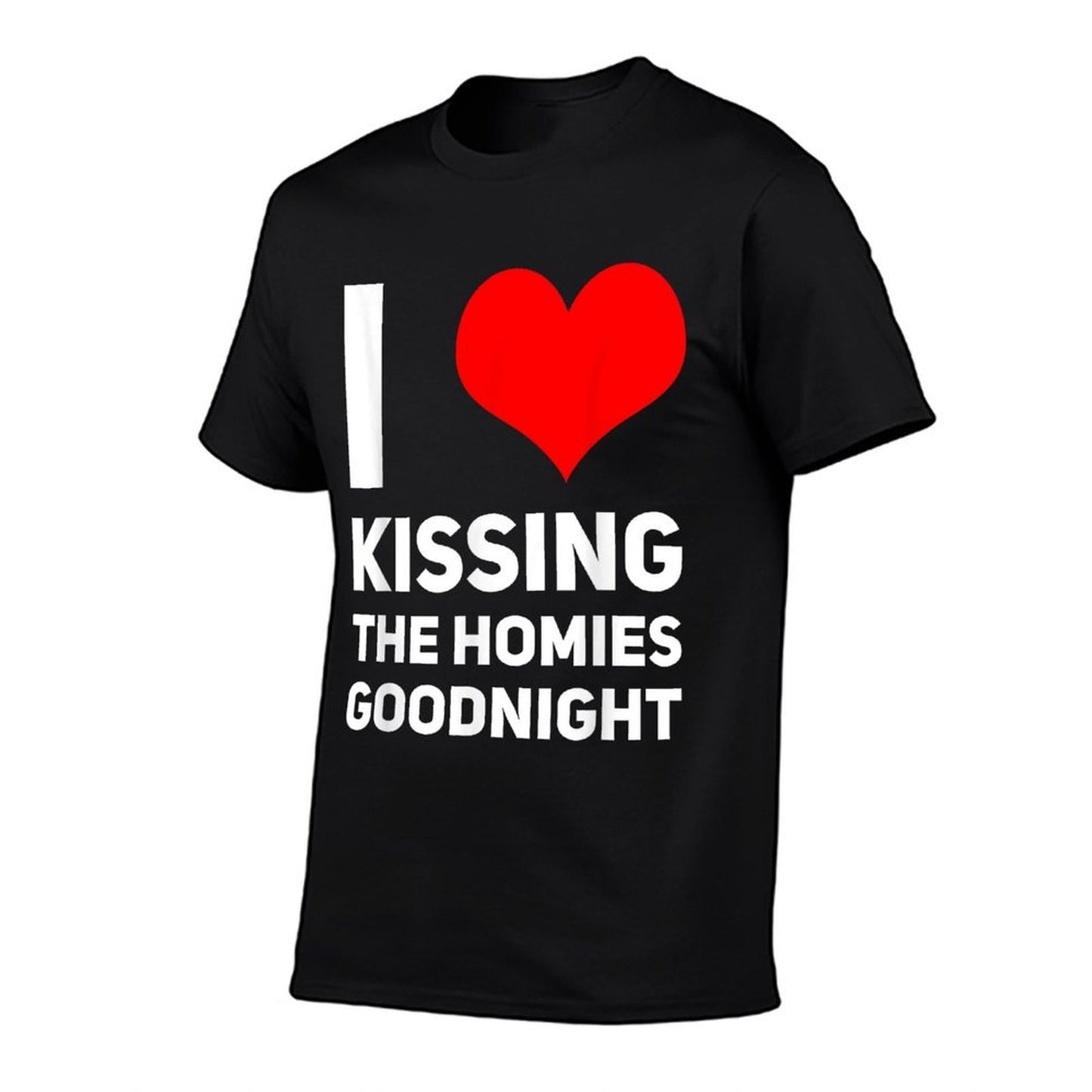 I Love Kissing The Homies Goodnight I Heart Kissing  Oversized Silhouette T-Shirt