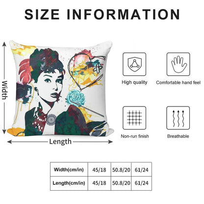 Audrey Hepburn Nature Colours Soft Reinforced Edging Throw Pillow