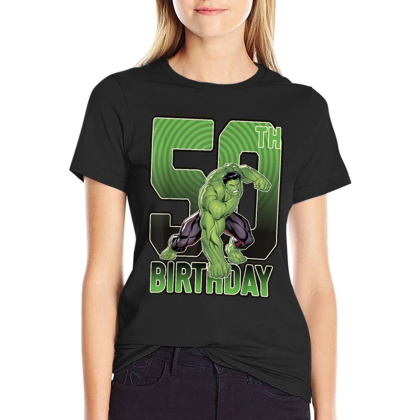 Marvel Hulk Smash 50th Birthday Graphic  Eco-friendly Material T-Shirt