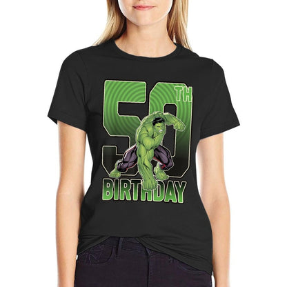 Marvel Hulk Smash 50th Birthday Graphic  Eco-friendly Material T-Shirt