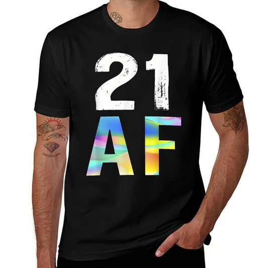 21 Legal AF 21st Birthday Funny  Polyester Blend T-Shirt