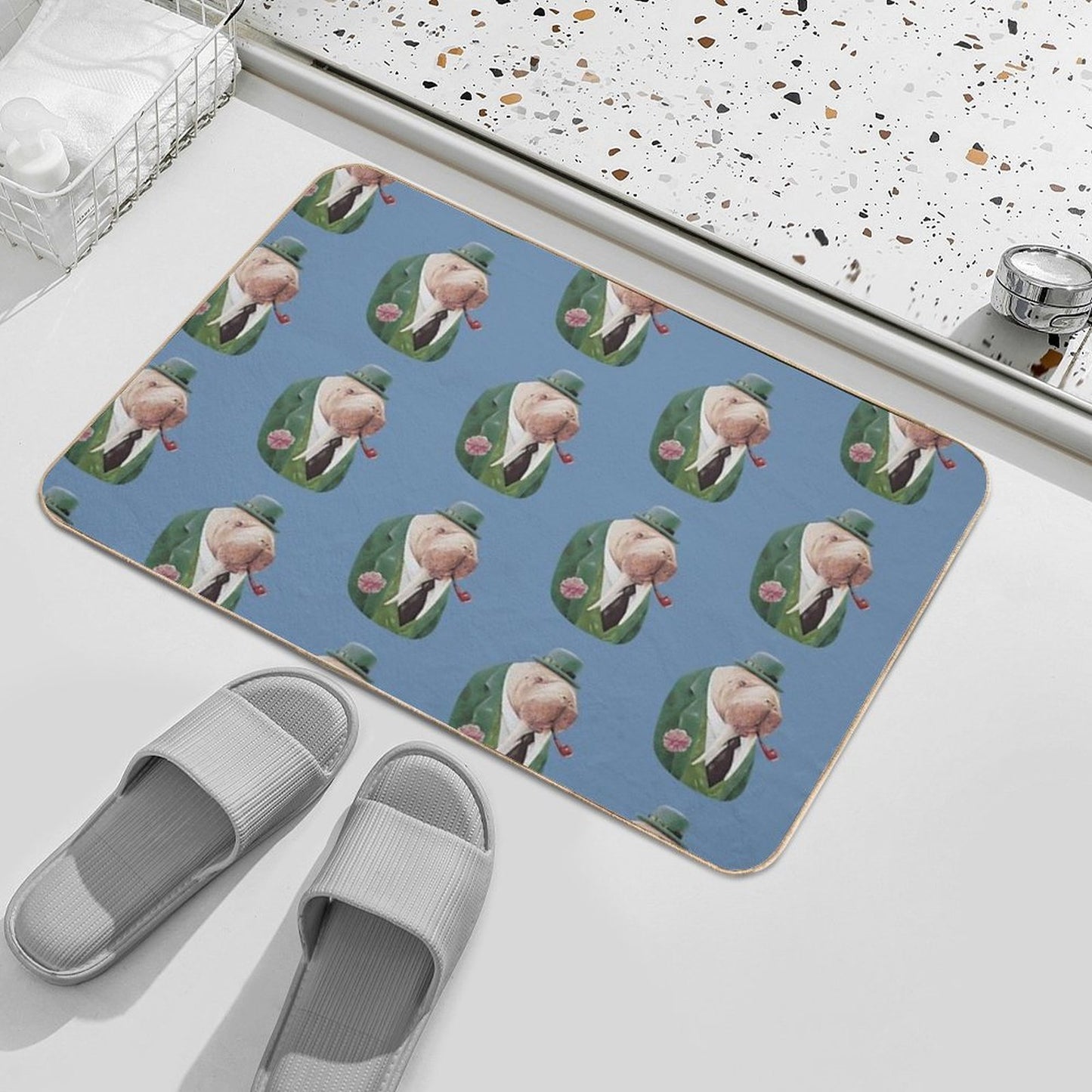Walrus Green  High-Traffic Bath Mat