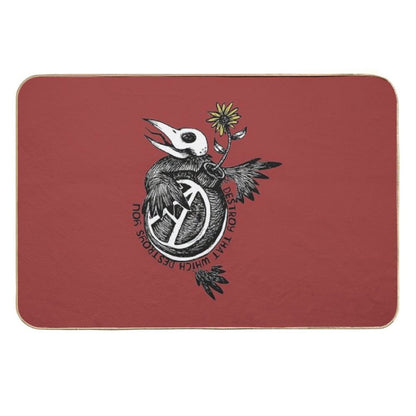 Destroy That Which Destroys You - Anarchist, Radical, Bird  Fade-Resistant Bath Mat