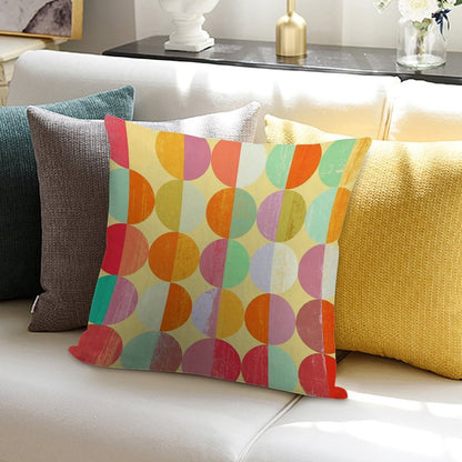Sunrise Soft Short Plush Fabric Throw Pillow