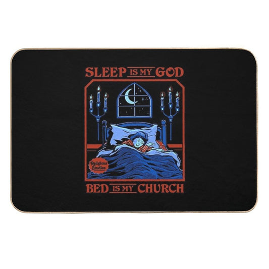 Sleep Is My God  Pet-Safe Bath Mat