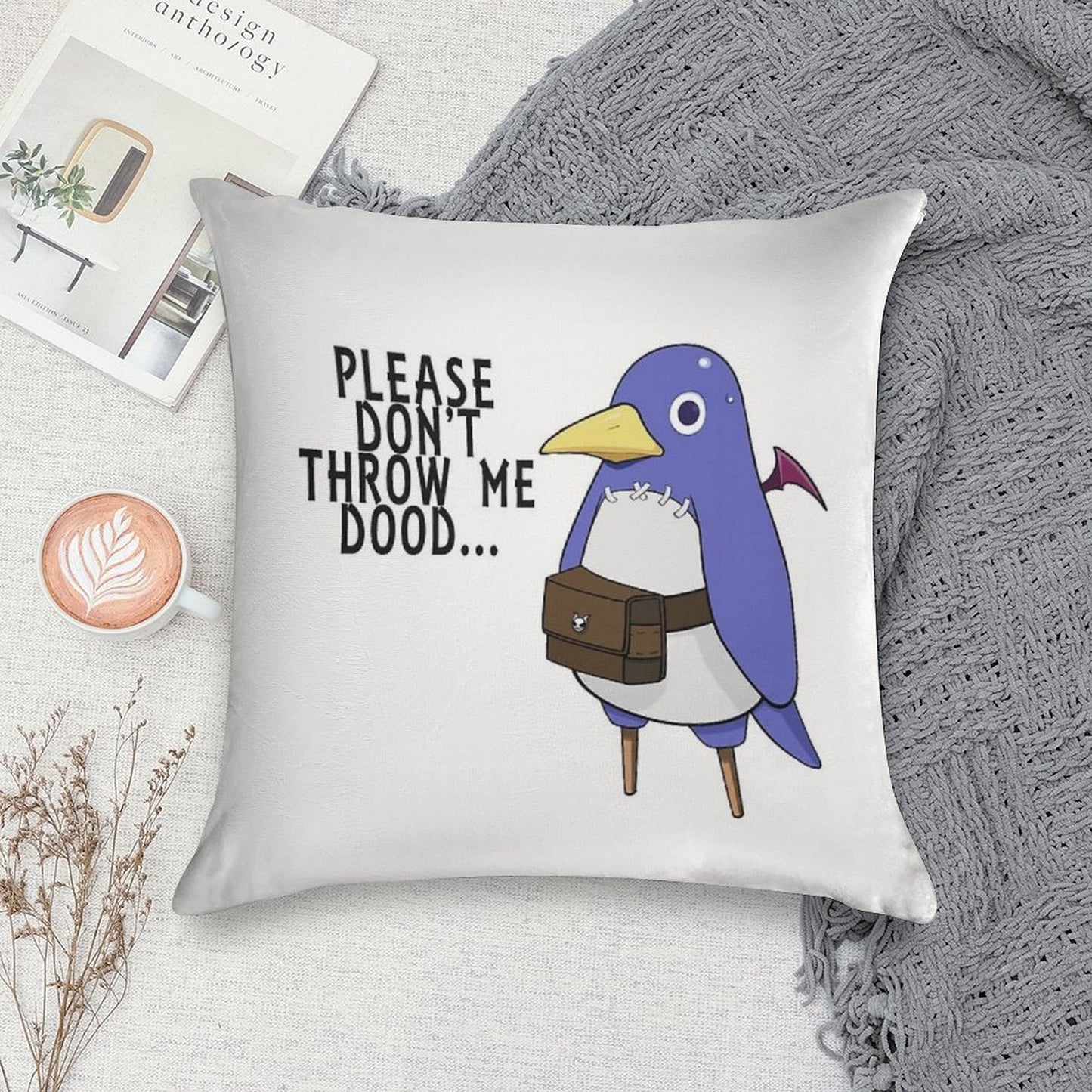 I'll Throw You Anyway Soft Hidden Zipper Throw Pillow