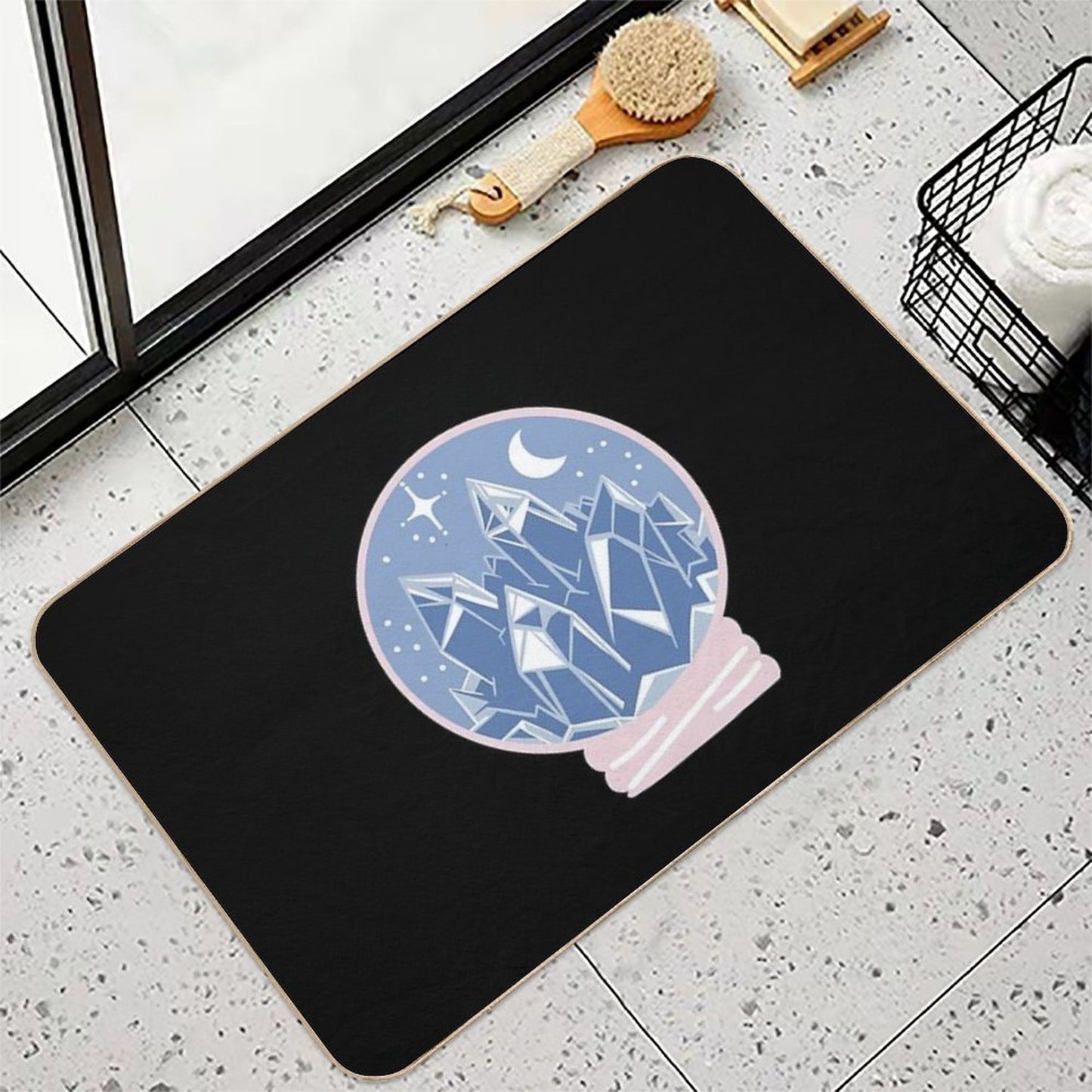Gemstone Snow Globe  Pet-Safe Bath Mat