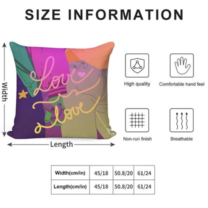Love Is Love Soft Decorative Cover Throw Pillow